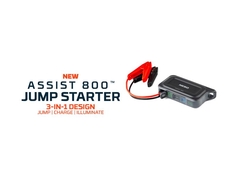 NEBO Assist™ 800 Jump Starter 12V - 3-IN-1 Design Jump/Charge/Illuminate