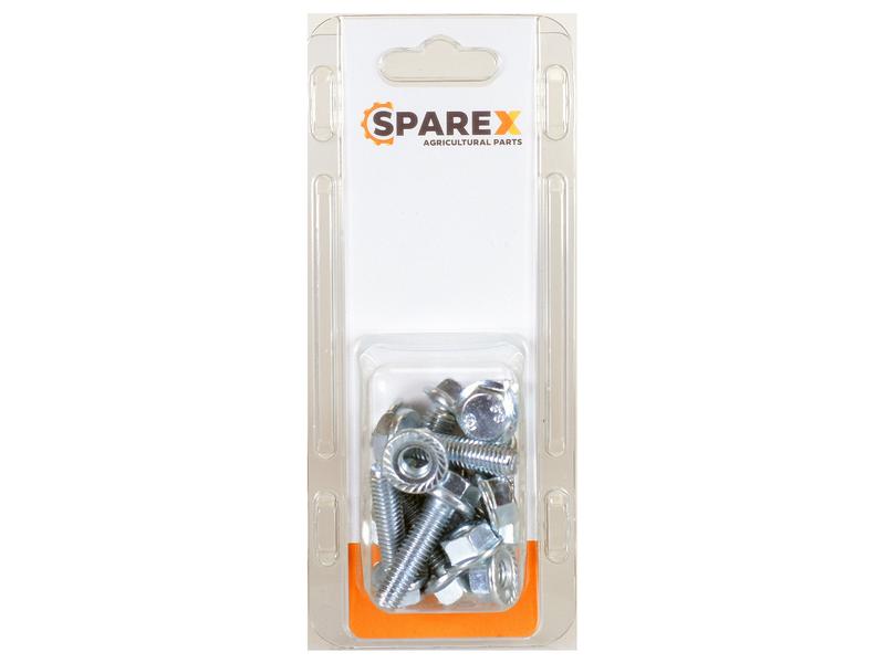Agripak 10 stk. Rillet flensbolt M8x30mm Bilde 1