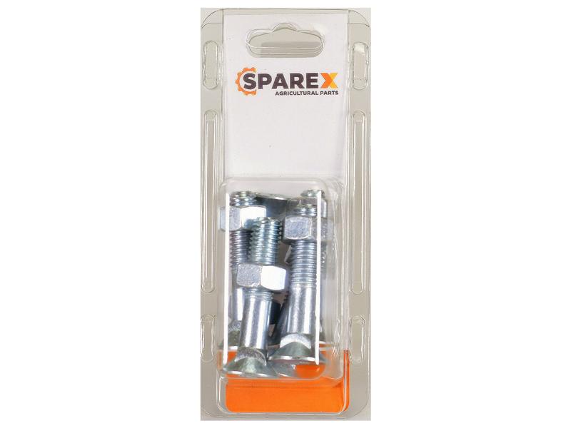 Agripak 6 pcs. Countersunk Bolt & Nut M12 x 55mm Image 1