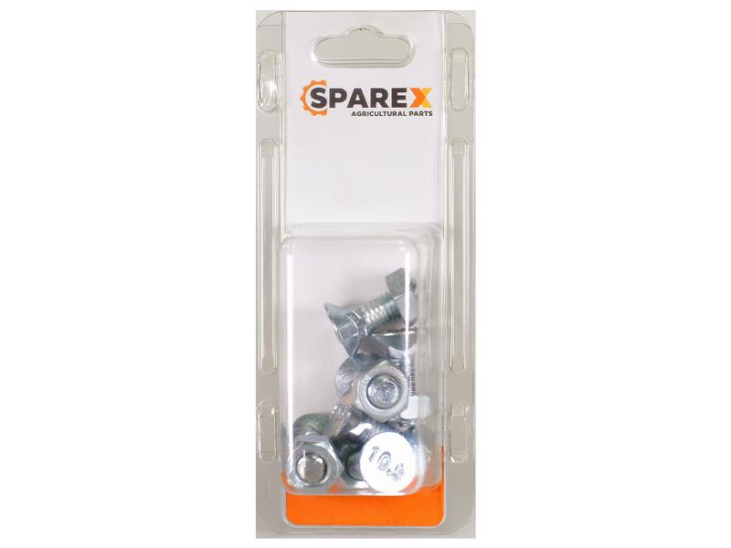Agripak 6 pcs. Countersunk Bolt & Nut M10 x 30mm Image 1