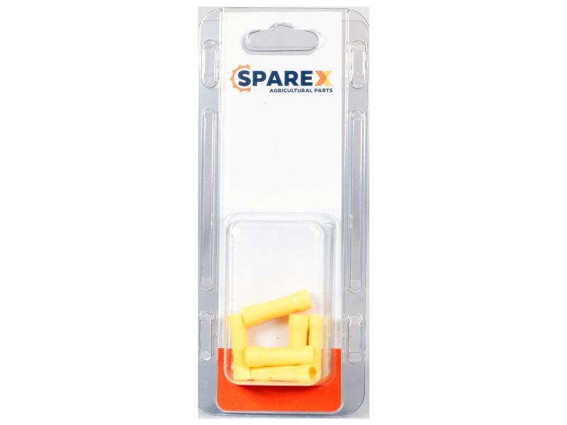 Agripak 6 pcs. Inline Terminal 5.0mm Yellow Image 1