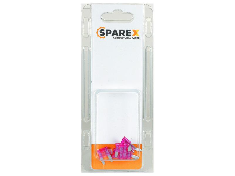 Agripak 6 pcs. Mini Blade Fuse 3.0A Purple Image 1