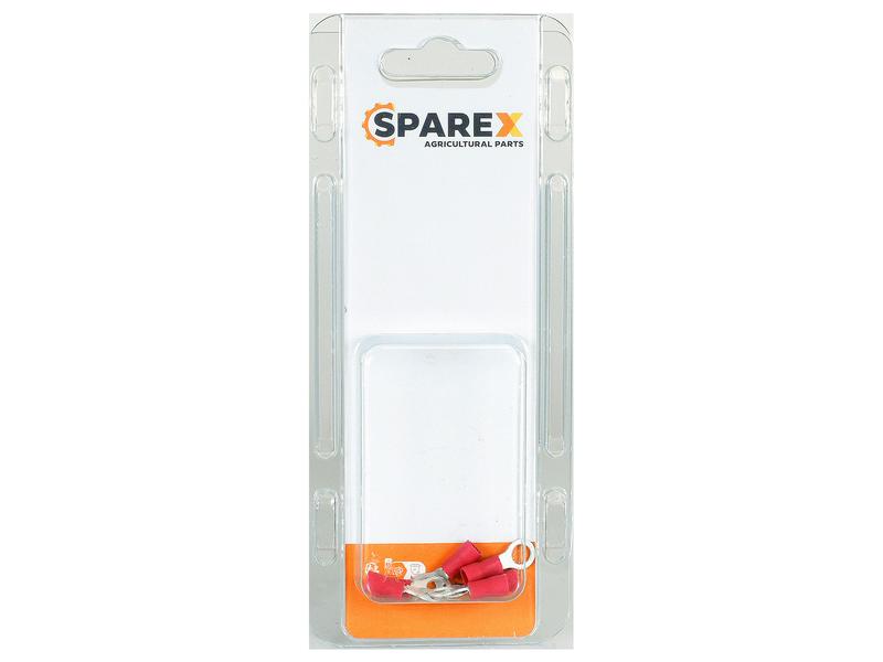 Agripak 6 pcs. Pre Insulated Ring Terminal, 5.3mm, Red Image 1