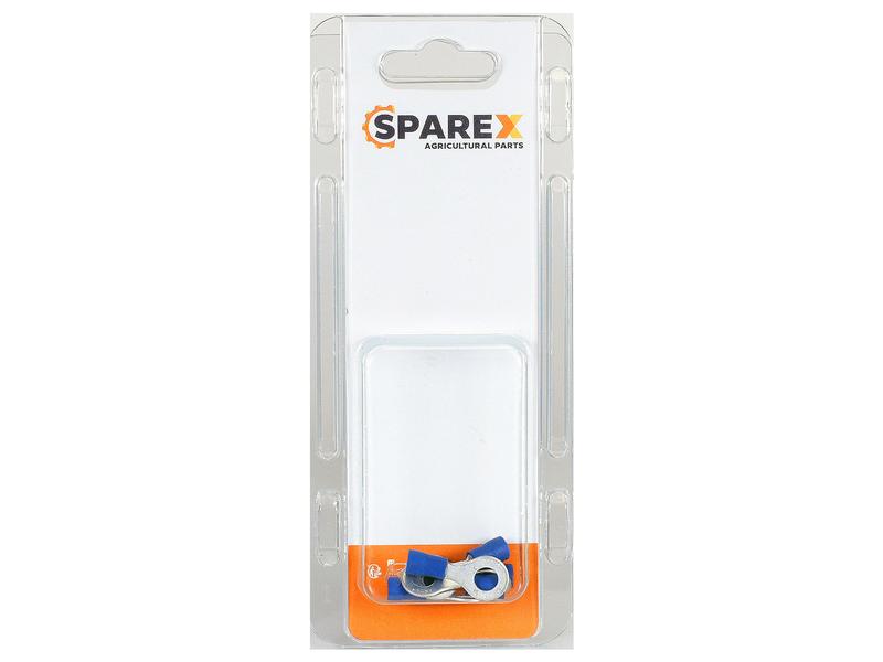 Agripak 6 pcs. Förisolerad kabelsko ring, 6.4mm, Blå Bild 1