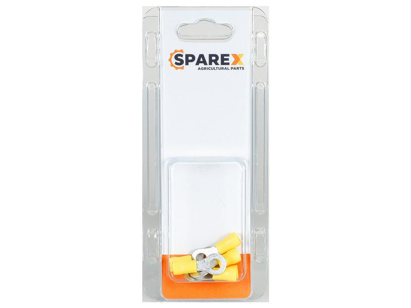 Agripak 6 pcs. Förisolerad kabelsko ring, 6.4mm, Gul Bild 1