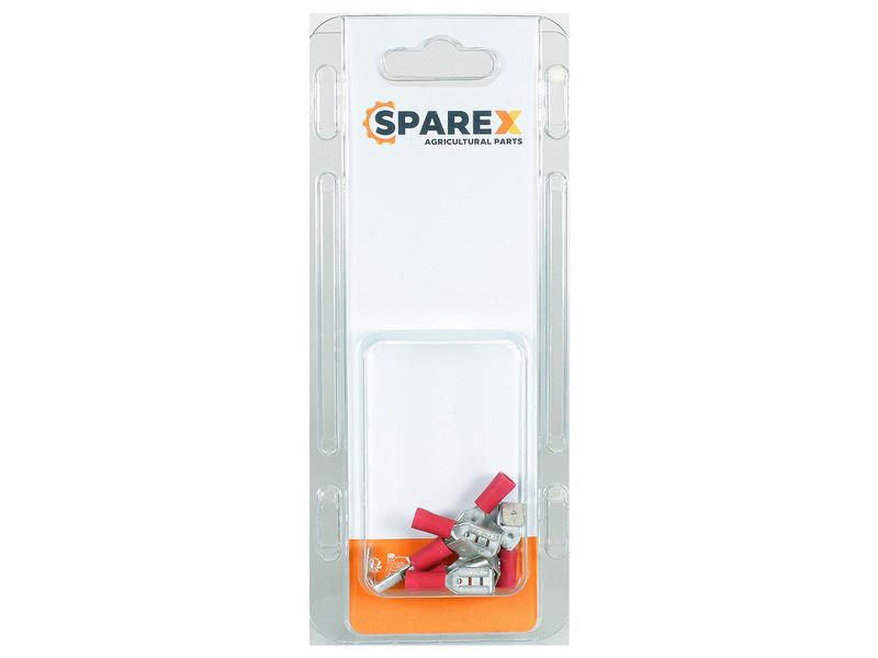 Agripak 6 un. Terminal 6.3mm, Vermelho Imagem 1