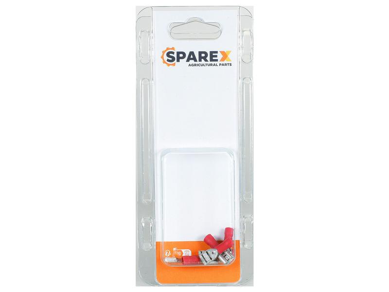 Agripak 6 un. Terminal 6.3mm, Vermelho Imagem 1