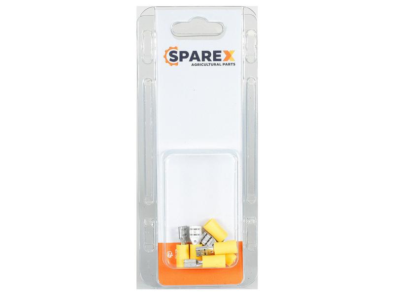 Agripak 6 un. Terminal 6.3mm, Amarela Imagem 1
