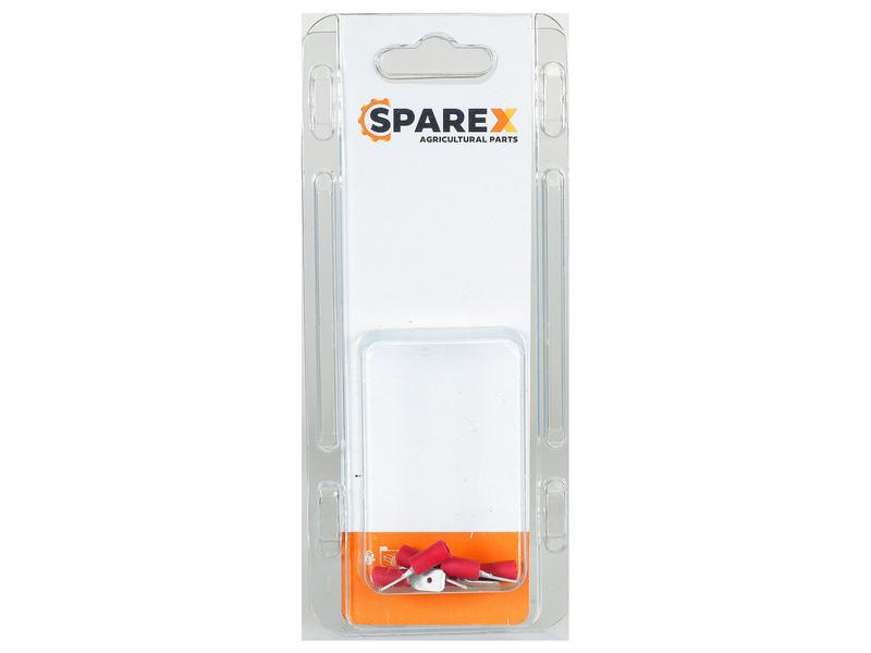 Blister 6 pzas. Terminal Macho, 6.3mm, Rojo Imagen 1