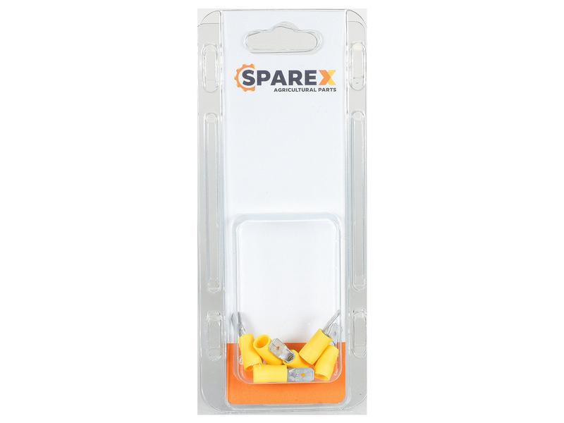 Agripak 6 un. Terminal 6.3mm, Amarela Imagem 1