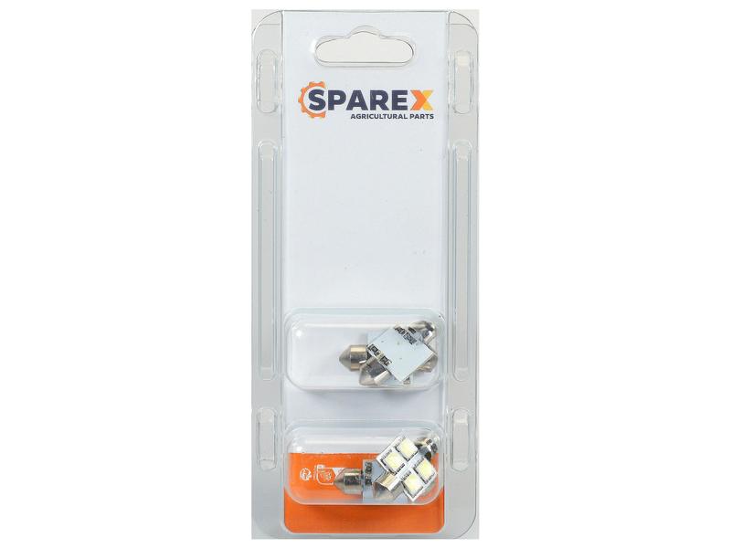 Pære C5W, 12V, 1W, SV8.5-8 (Agripak 2 stk.) Billede 1