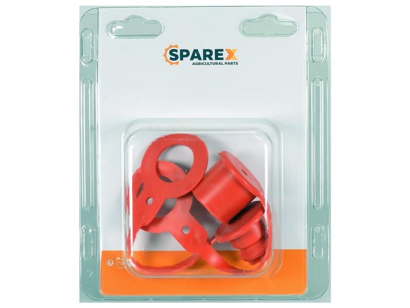 Agripak 4 pcs. Sparex Dust Cap 1/2\'\' Red Image 1