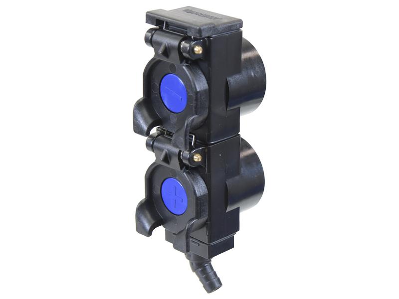 Olieopsamlingssystem Dobbelt enhed 55 mm afstand, blank lige Billede 1