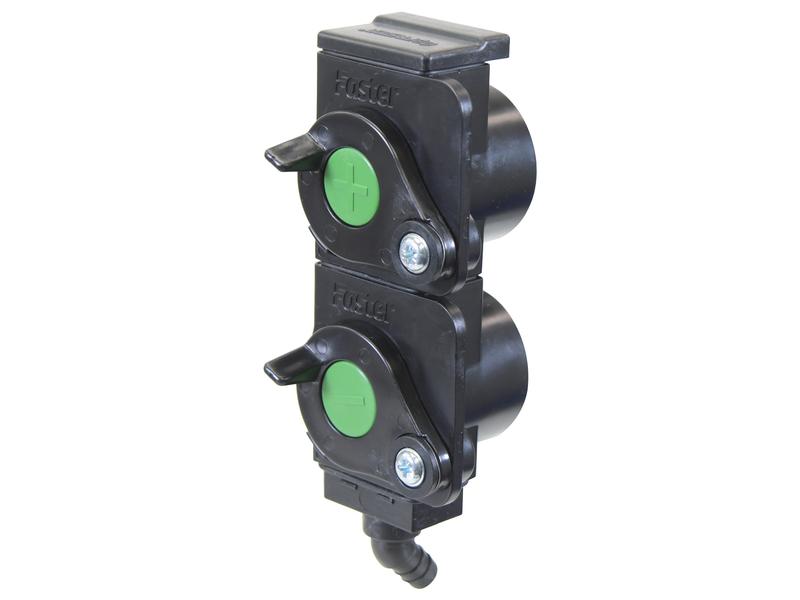 TARV Oil Collection System Double unit 55mm spacing, with Green +- Indicators, 45 Degrees Image 1