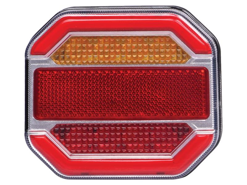 LED Rear Combination Light, Function: 4, Brake / Tail / Indicator / Number Plate, 12-24V Image 1