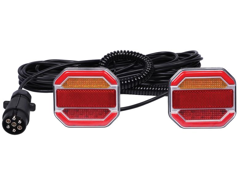 LED Lighting Set, Bolt on, Function: 4, Brake / Tail / Indicator / Number Plate, 12M, 12-24V Image 1