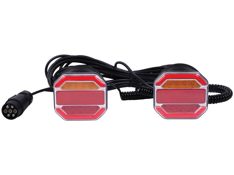 LED Lighting Set, Magnetic, Function: 4, Brake / Tail / Indicator / Number Plate, 12M, 12-24V Image 1