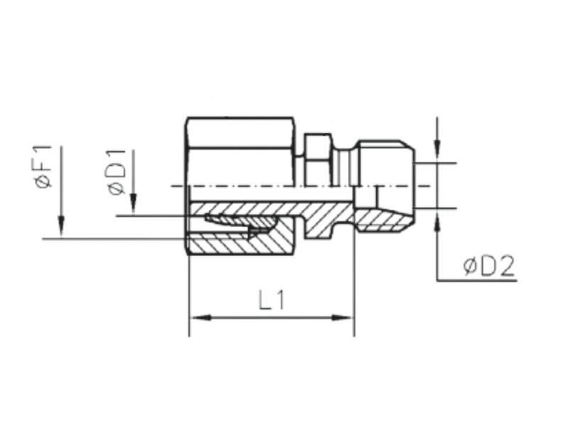 Sparex Metric Reducer Coupling 14S Female x 10S Male
