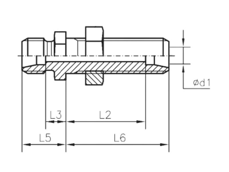 Sparex Metric Straight Bulkhead Coupling 18L Male