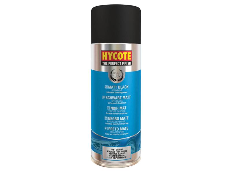 Hycote Matt Black  Paint 400ml Image 1