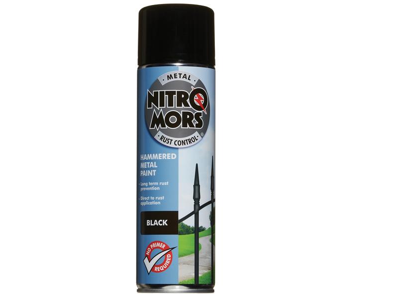 Nitromors Anti-Rust Hammered Metal Paint Black 500ml Image 1