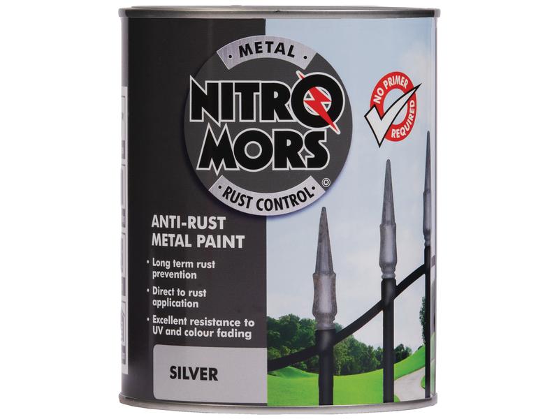 Nitromors Smooth Metal Paint Silver 750ml Image 1
