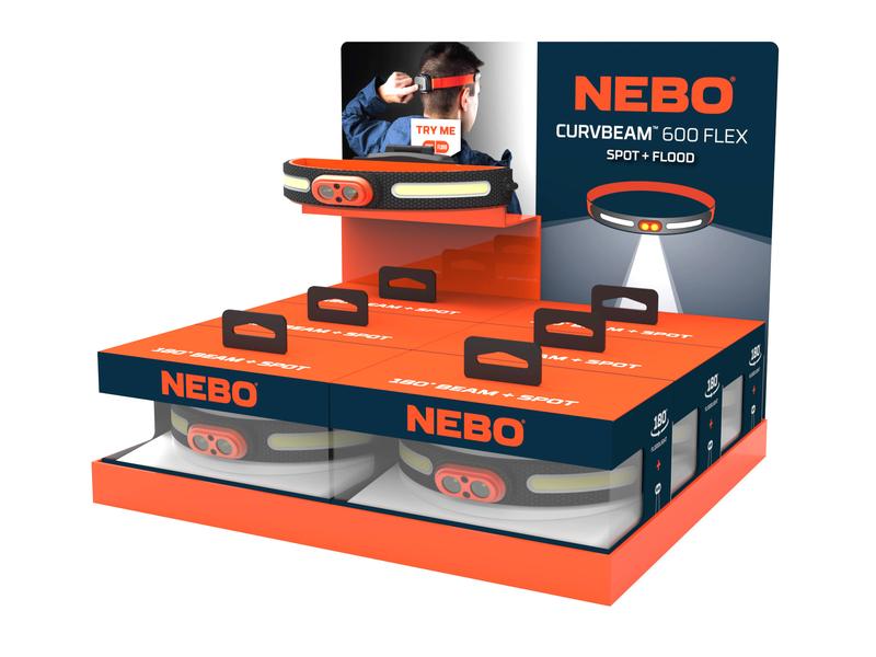 Curvbeam Flex Headlamp 600 Lumens Display Pack Image 1