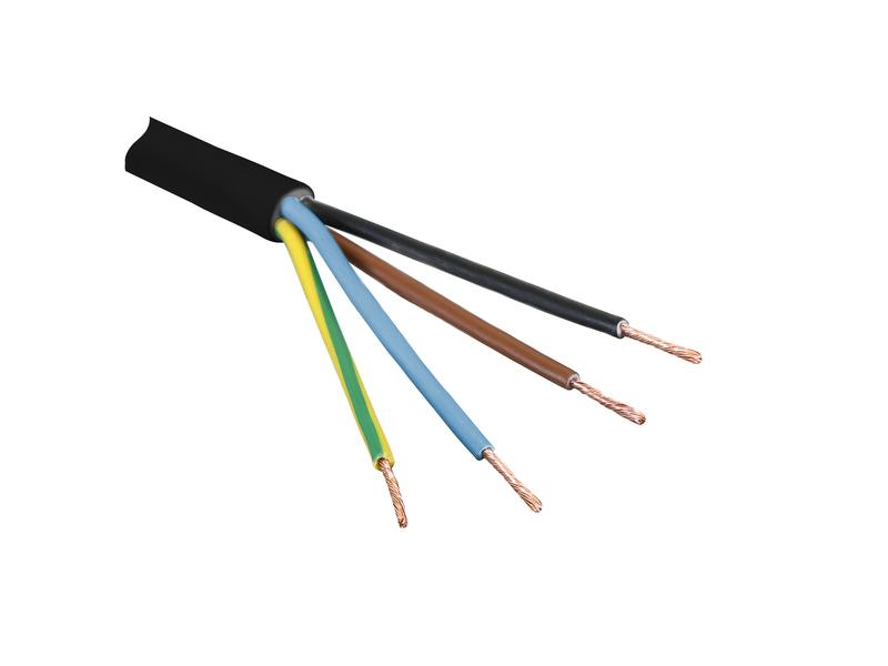 Kabel 4x1.5mm²  (1m) Sort Reel Billede 1