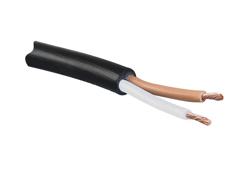 Kabel 2x1.5mm²  (1m) Sort Reel Billede 1