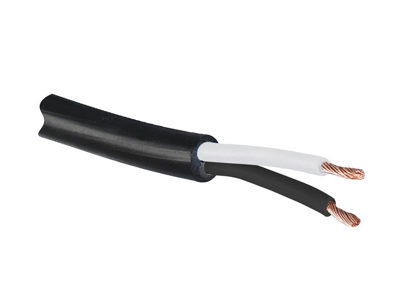 Kabel 2x1mm²  (1m) Sort Reel Billede 1