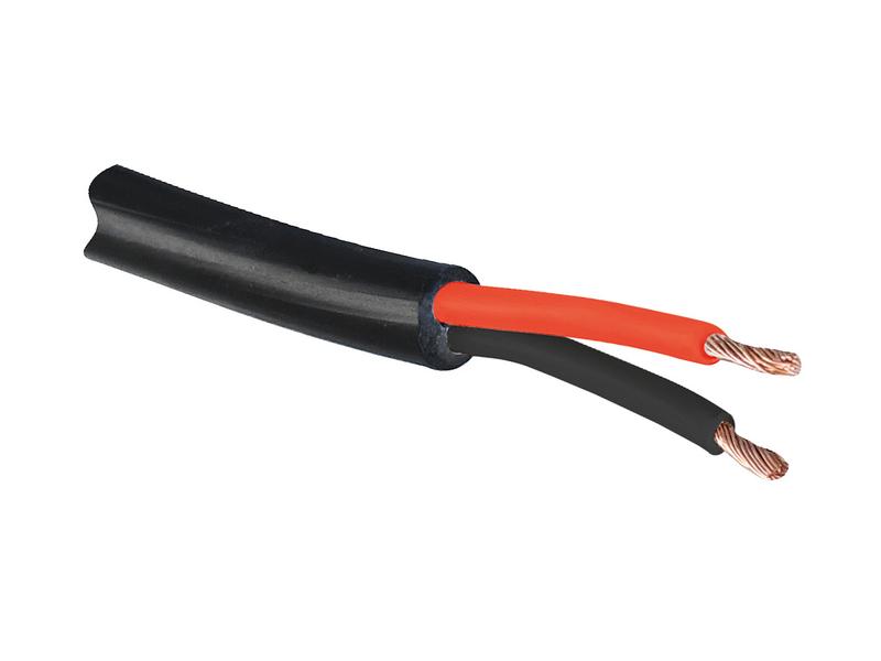 Kabel 2x1.5mm²  (1m) Sort Reel Billede 1