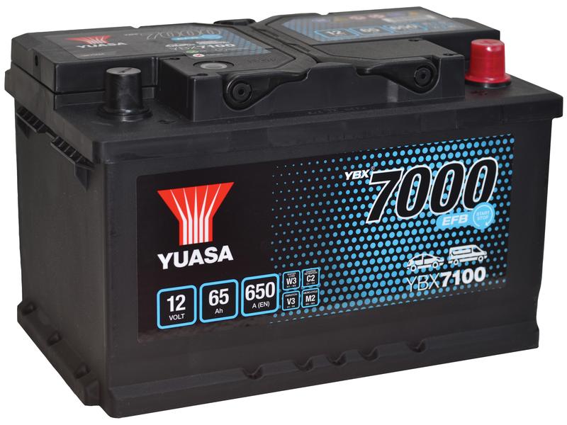 Yuasa YBX7100 12V 65Ah 650A EFB Start Stop Battery Image 1