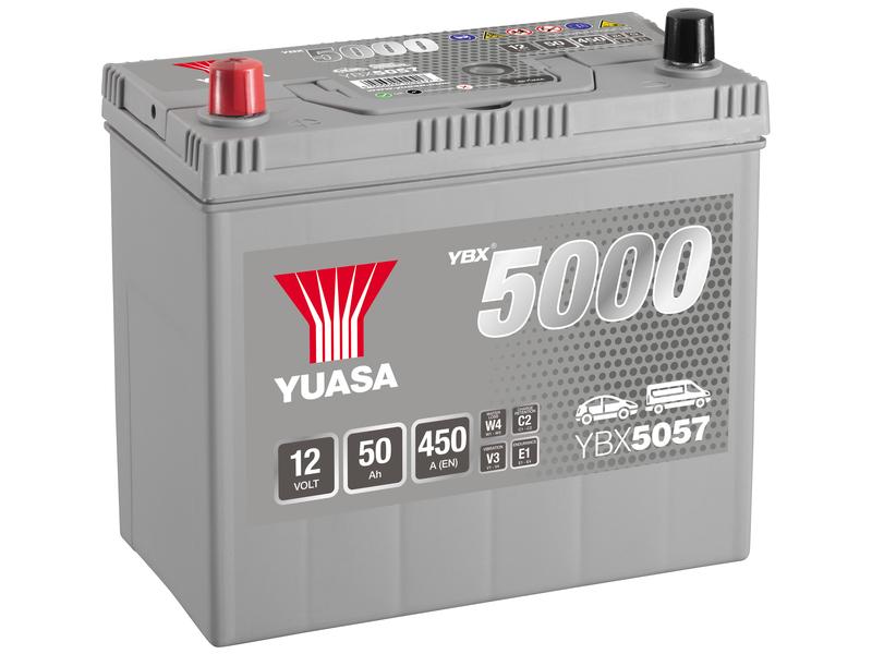 Yuasa YBX5057 12V 50Ah 450A High Performance SMF Battery Image 1