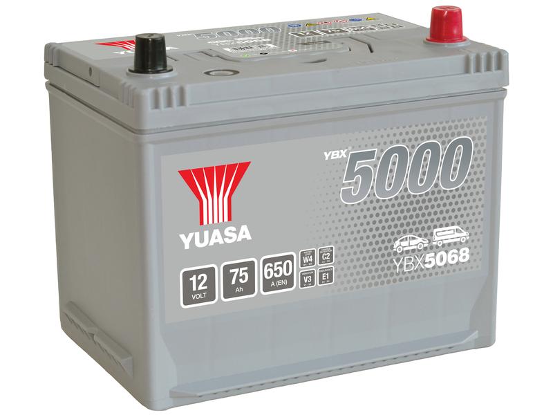 Yuasa YBX5068 12V 75Ah 650A High Performance SMF Battery Image 1