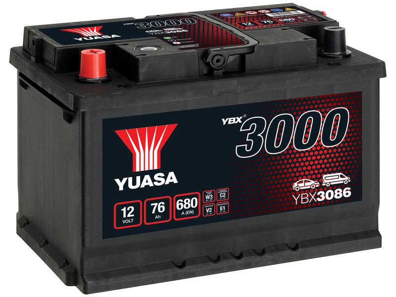 Yuasa YBX3086 12V 76Ah 680A SMF Battery Image 1