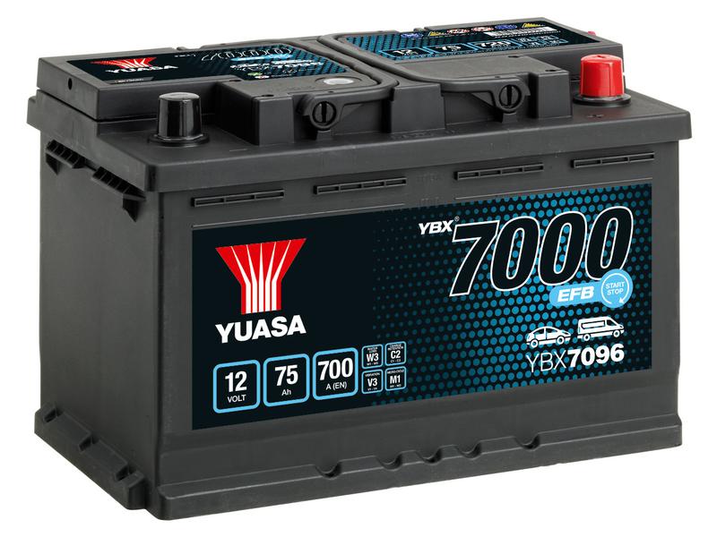 Yuasa YBX7096 12V 75Ah 700A Batterie EFB Start Stop Image 1