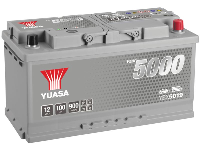 Yuasa YBX5019 12V 100Ah 900A High Performance SMF Batteria Immagine 1