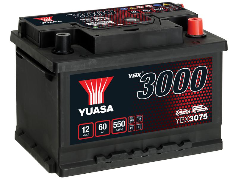 Yuasa YBX3075 12V 60Ah 550A SMF Batteria Immagine 1