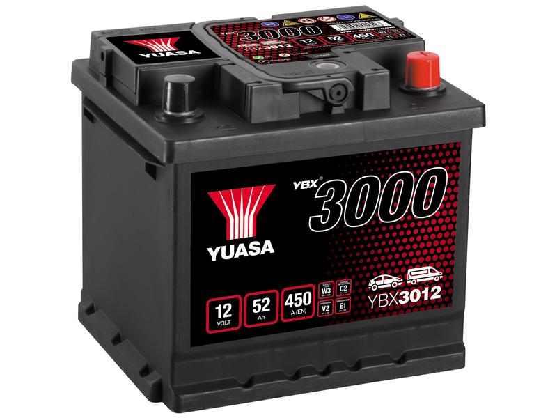 Yuasa YBX3012 12V 52Ah 450A SMF Batería Imagen 1