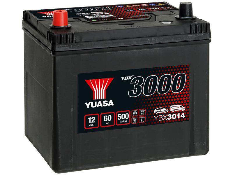 Yuasa YBX3014 12V 60Ah 450A SMF Batería Imagen 1