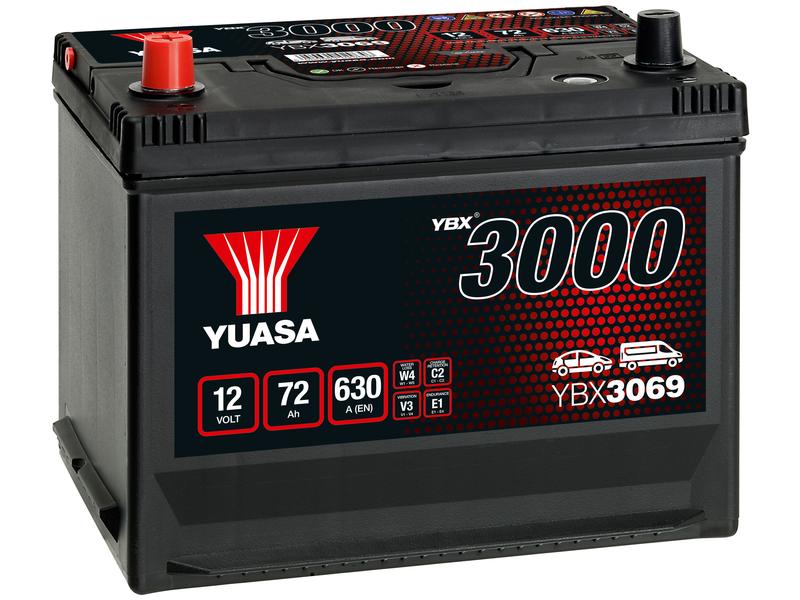 Yuasa YBX3069 12V 72Ah 600A SMF Batería Imagen 1