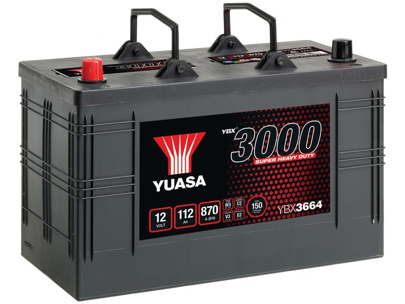 Yuasa YBX3664 12V 112Ah 870A Super Heavy Duty Batería Imagen 1