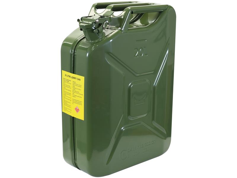 Metaal Jerrycan - Groen 20 ltr (Unleaded Petrol)
