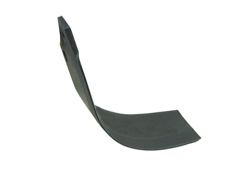 Rotavator Blade Curved RH 80x7mm Height: 210mm. Hole centres: 48mm. Hole Ø: 14.5mm. Replacement for Maschio