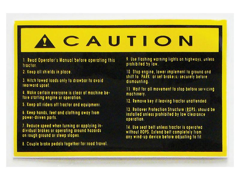 Decal - Caution