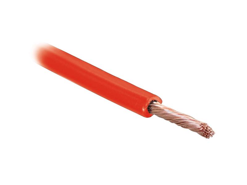 Elektrisk kabel - 1 Kjerne, 2mm² Kabeltverrsnitt², Rød (Lengde: 10M), (Agripak)