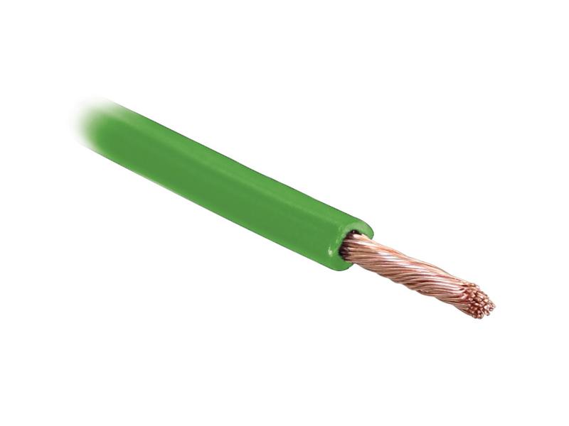 Electrical Cable - 1 Core, 2mm² Cable, Green (Length: 10M), (Agripak) - S.23620