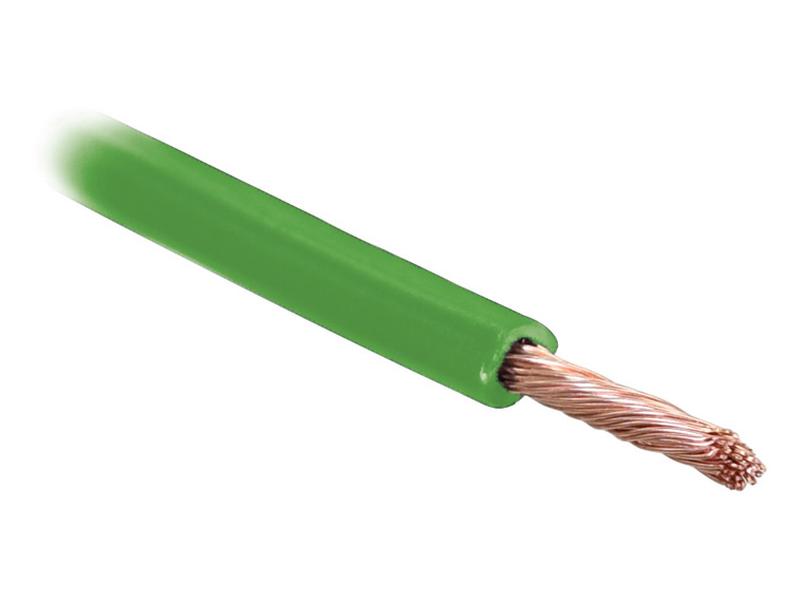 Câble électrique, vert. 10m, 1 fils, 1.5mm²
