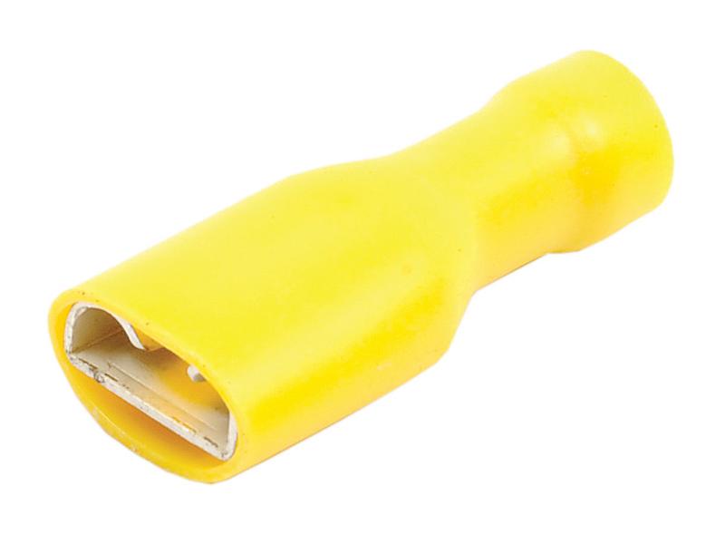 Förisolerad kabelsko spade – helt isolerad, Standard Grip - Hona, 9.5mm, Gul (4.0 - 6.0mm), (Påse