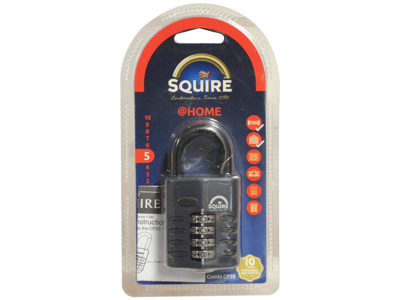 Squire Ohjelmoitava CP-yhdistelmäriippulukko - Painevalu, Rungon leveys mm: 50mm (Turvallisuusluokitus: 5)